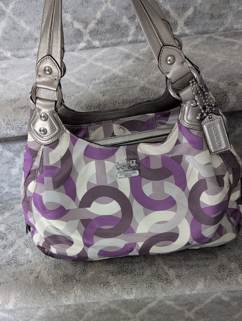 Coach Madison 14420 Op Art Shoulder Bag. EUC